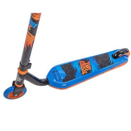  Huffy Double Take 2-Wheel Boys’ Inline Scooter, Blue and Orange