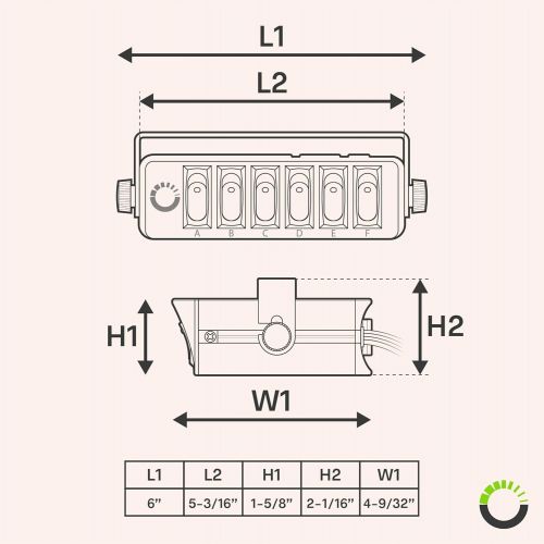  ONLINE LED STORE, MPN: SWH0082 ONLINE LED STORE 6-Gang 12V Rocker Switch Box [60 Amp Max.] [12 AWG Wires][12 Volt DC] SPST On/Off Rocker Toggle Switch Panel Box for Jeep Auto Automotive Lights Car Marine Boat Tr