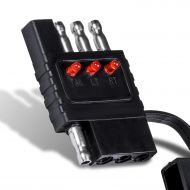 [아마존베스트]ONLINE LED STORE 4-Way Flat Trailer Wiring Tester [Nickel-Plated Copper Terminals] [Male & Female] [Continuity Test] 4-Pin Trailer Light Wire Circuit Tester