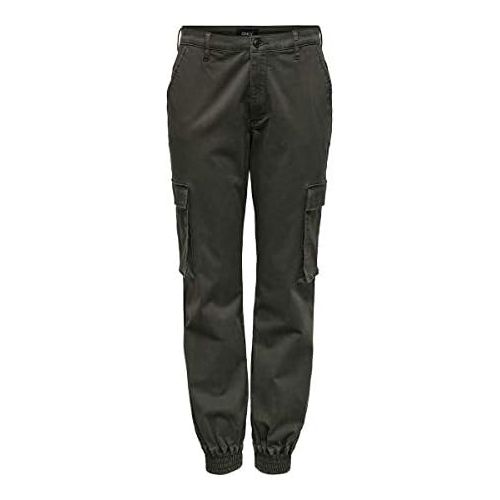  [아마존베스트]ONLY Female cargo trousers, plain colour