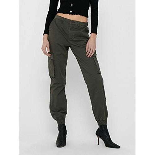  [아마존베스트]ONLY Female cargo trousers, plain colour