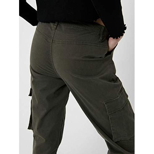  [아마존베스트]ONLY Female cargo trousers, plain colour