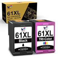 ONLYU Remanufactured Ink-Cartridge Replacement for HP 61XL 61 XL for HP Envy 4500 5530 5534 5535 Officejet 4630 4635 Deskjet 1000 1010 1056 1510 1512 2540 3050 3510 Printer Ink (1