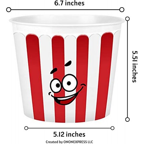  [아마존베스트]ONONEXPRESS Modern Style Reusable Plastic Popcorn Box / Popcorn Containers / Popcorn Bowls Set for Movie Theater Night - (BPA Free - Mixed 4 Pack-75 oz)