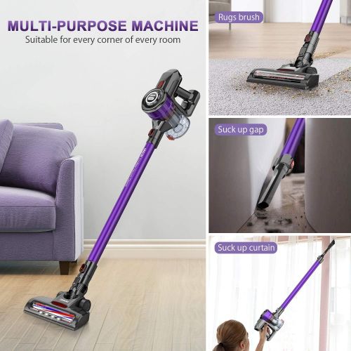  [아마존 핫딜] [아마존핫딜]Cordless Vacuum, ONSON Stick Vacuum Cleaner, Powerful Cleaning Lightweight Handheld Vacuum with Rechargeable Lithium Ion Battery