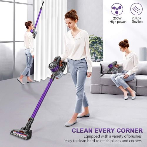  [아마존 핫딜] [아마존핫딜]Cordless Vacuum, ONSON Stick Vacuum Cleaner, Powerful Cleaning Lightweight Handheld Vacuum with Rechargeable Lithium Ion Battery