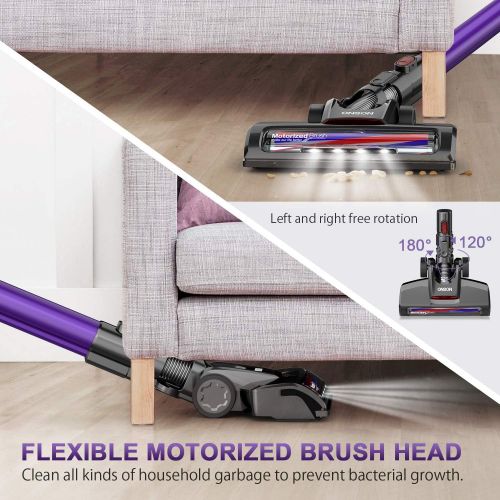  [아마존 핫딜] [아마존핫딜]Cordless Vacuum, ONSON Stick Vacuum Cleaner, Powerful Cleaning Lightweight Handheld Vacuum with Rechargeable Lithium Ion Battery