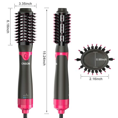  [아마존핫딜][아마존 핫딜] ONSON One-Step Hair Dryer and Volumizer, Detachable Hair Dryer Brush, 3 in 1 Hot Air Brush with Negative Ion Curling Dryer Brush, Straightening Brush, Dryer Style