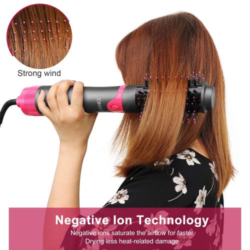  [아마존핫딜][아마존 핫딜] ONSON One-Step Hair Dryer and Volumizer, Detachable Hair Dryer Brush, 3 in 1 Hot Air Brush with Negative Ion Curling Dryer Brush, Straightening Brush, Dryer Style