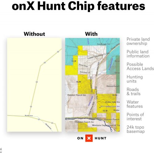  [아마존베스트]ONX Hunt: Wyoming Hunt Chip for Garmin GPS - Hunting Maps with Public & Private Land Ownership - Hunting Units - Includes Premium Membership Hunting App for iPhone, Android & Web