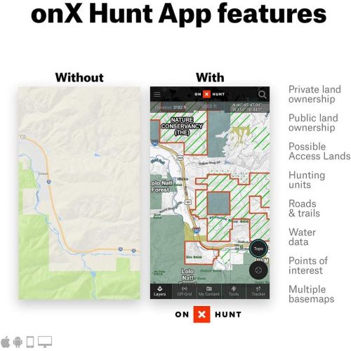  [아마존베스트]ONX Hunt Elite: Digital Map Membership for Phone, Tablet, and Computer - Color Coded Land Ownership - 24k Topo - Hunting Specific Data - Updates Hunt Chip