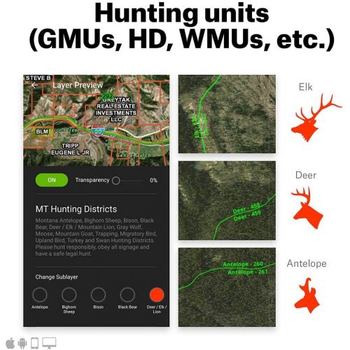  [아마존베스트]ONX Hunt Elite: Digital Map Membership for Phone, Tablet, and Computer - Color Coded Land Ownership - 24k Topo - Hunting Specific Data - Updates Hunt Chip