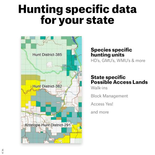  ONX Hunt: Georgia Hunt Chip for Garmin GPS - Hunting Maps with Public & Private Land Ownership - Hunting Units - Includes Premium Membership for onX Hunting App for iPhone, Android