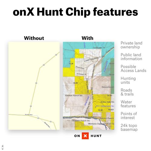  ONX Hunt: Colorado Hunt Chip for Garmin GPS - Hunting Maps with Public & Private Land Ownership - Hunting Units - Includes Premium Membership Hunting App for iPhone, Android & Web