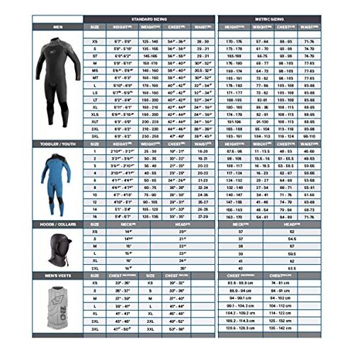  ONeill Wetsuits ONeill Mens Dive Explore 3mm Back Zip Full Wetsuit