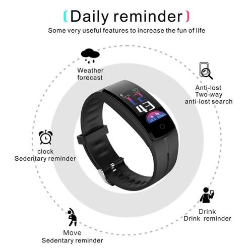  OOLIFENG IP67 Wasserdicht Aktivitatstracker, Fitness Tracker Uhr, Farbbildschirm Smart Armband, Tragbar Bluetooth Schrittzahler Fuer Kinder Frauen und Manner