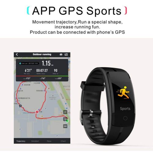  OOLIFENG IP67 Wasserdicht Aktivitatstracker, Fitness Tracker Uhr, Farbbildschirm Smart Armband, Tragbar Bluetooth Schrittzahler Fuer Kinder Frauen und Manner