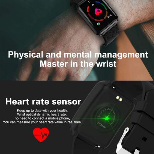 OOLIFENG Smart Watch, Fitness Tracker and Heart Rate Monitor Compatible iOS & Android, Waterproof Activity Tracker, Calorie Counter