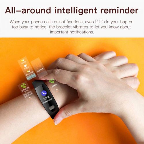  OOLIFENG Fitness Tracker with Pedometer, Waterproof Sport Bracelet and Bluetooth Wristband, Blood Pressure Sleep Monitor for Woman Men Kids