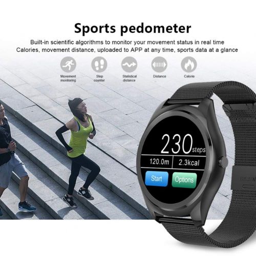  OOLIFENG Fitness Tracker Watch, Bluetooth Pedometer with Heart Rate Monitor, Sleep Monitor SMS Call Notification for iOS Android Phone
