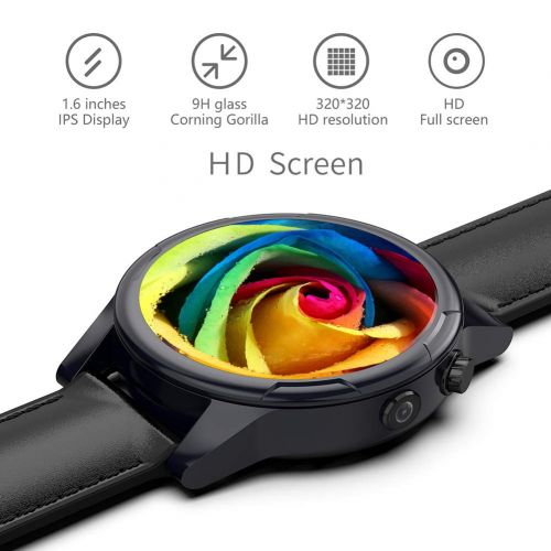  OOLIFENG Fitness Tracker Bluetooth Smart Watch Phone, 1.6 inch IPS Display 3GB/32GB 4G WiFi GPS, Heart Rate Monitor Call and Message