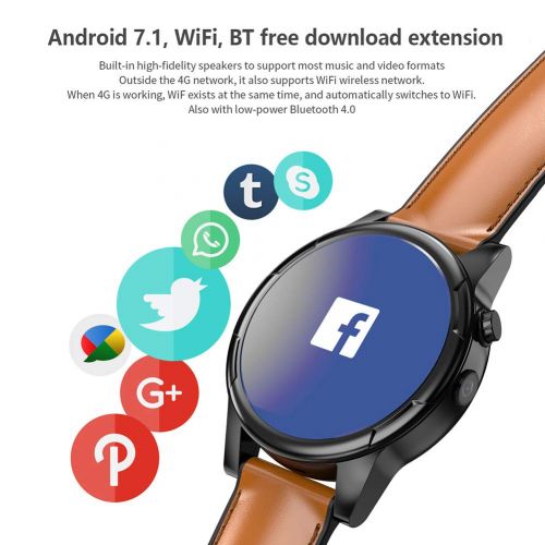  OOLIFENG Fitness Tracker Bluetooth Smart Watch Phone, 1.6 inch IPS Display 3GB/32GB 4G WiFi GPS, Heart Rate Monitor Call and Message