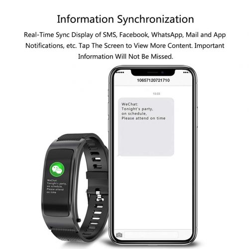  OOLIFENG Fitness Tracker, Bluetooth Earphone Activity Watch Waterproof IP68 with Heart Rate Monitor Smartwatch for Kids Women and Men Call SMS SNS Notification