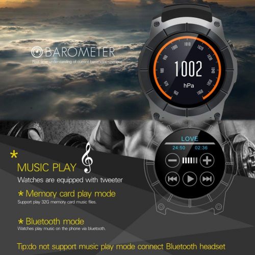  OOLIFENG Fitness Tracker,GPS Smart Watch Heart Rate Monitor SIM Card Communication Bluetooth 4.0 Sports Watches for Android iOS