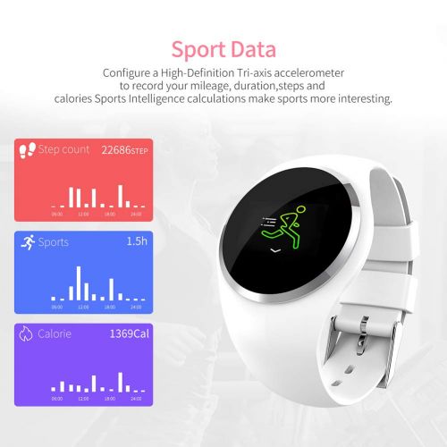  OOLIFENG Fitness Tracker with Heart Rate Blood Pressure Monitor, IP67 Waterproof Fitness Watch, Bluetooth Wristband Calorie Counter