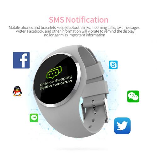  OOLIFENG Fitness Tracker with Heart Rate Blood Pressure Monitor, IP67 Waterproof Fitness Watch, Bluetooth Wristband Calorie Counter