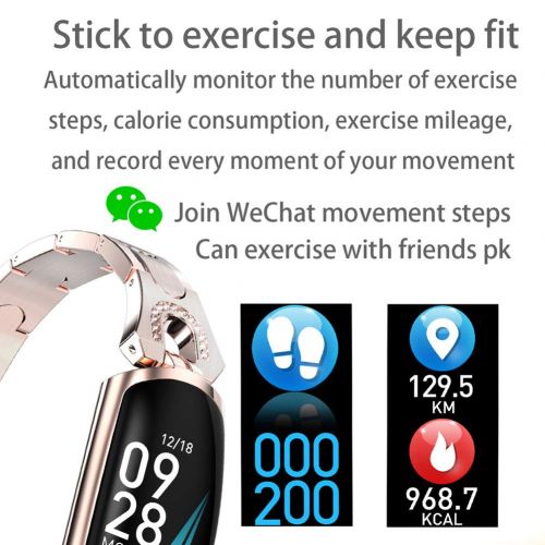  OOLIFENG Fitness Tracker, Heart Rate Blood Pressure Monitor, Waterproof Activity Tracker Color Screen Smart Wristband Pedometer Watch with Step Calories Counter