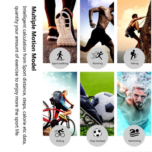  OOLIFENG Fitness Tracker, Activity Wristband with Sports Connected Watch, Blood Pressure Heart Rate Monitor, for Men Women Kids