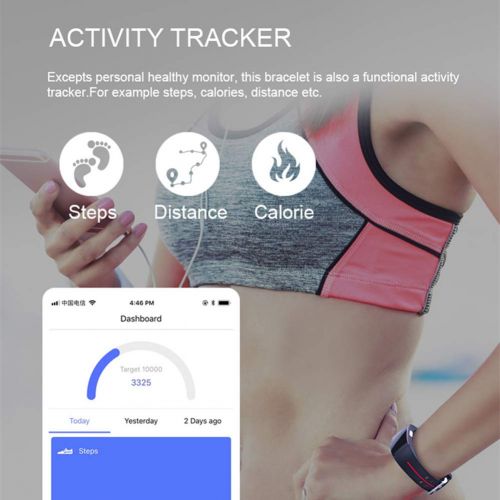  OOLIFENG Fitness Wristband with Blood Pressure + Heart Rate Monitor, Activity Tracker Watch and IP67 Waterproof Smart Watch, Pedometer for Kids Women and Men