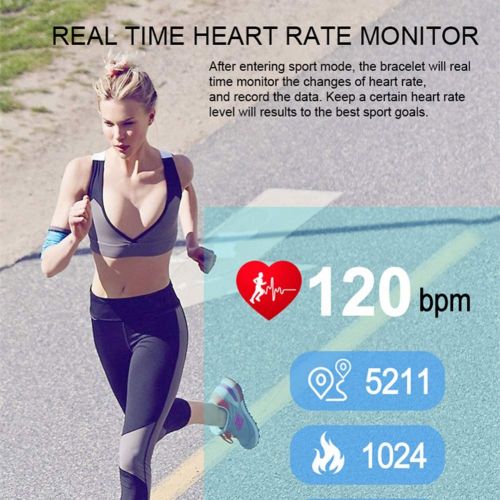  OOLIFENG Fitness Wristband with Blood Pressure + Heart Rate Monitor, Activity Tracker Watch and IP67 Waterproof Smart Watch, Pedometer for Kids Women and Men