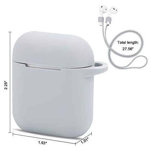  [아마존베스트]OOTSR Cute Pompom Ball Keyring Case Compatible with Apple AirPods Charging Case Full Silicone Case and Anti-Lost Strap for Apple AirPods Gift
