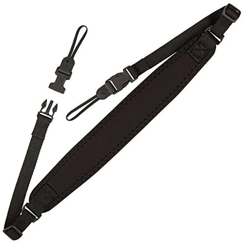  OP/TECH USA Super Classic Strap - UNI Loop - Padded Neoprene Neck Strap with Control-Stretch System and Quick Disconnects (Black)