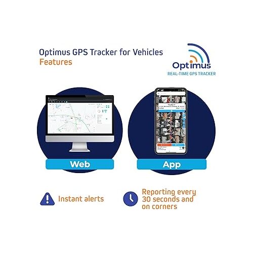  Optimus GPS Tracker for Vehicles - Easy Installation on Car's Battery - Low Cost Subscription Plan Options