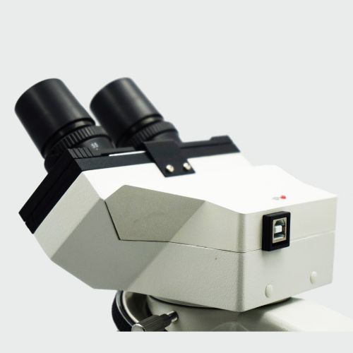  OPTO-EDU A31.1007-3.0M Digital Biological Compound Binocular LED Light Microscope with Double Layer Mechanical Stage Oil Immersion, Built-in 3.0MP Camera 40X-2000X, Metal, Glass, P