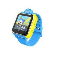 OPUDA 3G Card Smart Watch GPS Tracker Kids Smartwatch Wrist Sim Watch Phone Anti-Lost SOS Children Bracelet Parent Control for Apple iPhone iOS Android Smartphone (Blue)