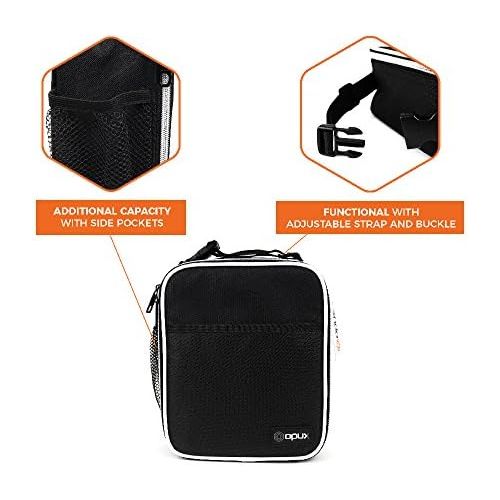  [아마존베스트]OPUX Premium Insulated Lunch Box | Soft Leakproof School Lunch Bag for Kids, Boys, Girls | Durable Reusable Work Lunch Pail Cooler for Adult Men, Women, Office  Fits 6 Cans (Black