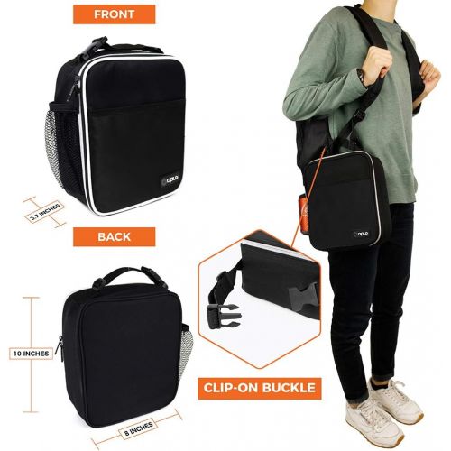  [아마존베스트]OPUX Premium Insulated Lunch Box | Soft Leakproof School Lunch Bag for Kids, Boys, Girls | Durable Reusable Work Lunch Pail Cooler for Adult Men, Women, Office  Fits 6 Cans (Black