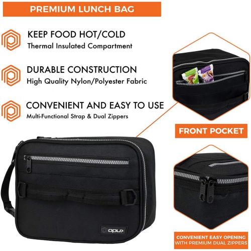  [아마존베스트]OPUX Premium Insulated Lunch Box for Men, Women | School Lunch Bag for Boys, Girls, Kids | Compact Adult Lunch Pail Work Office Cooler | Soft, Leakproof, 4 Ways to Carry | Fits 12