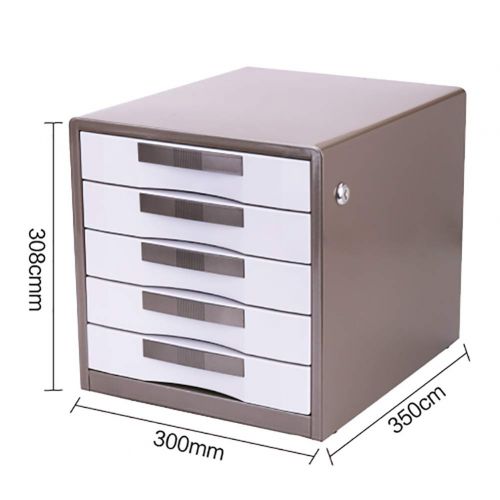  OR&DK Metal File Cabinet, Office Safe Document Storage Cabinet with Lock-Brown