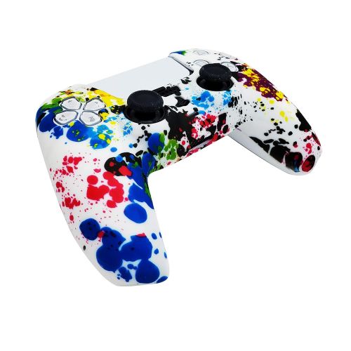  [아마존베스트]ORCHKID PS5 Silicone Gel Grip Controller Cover Skin (PS5 Paint Splash Skin) Compatible for Sony PlayStation 5, Compatible for PlayStation 5 Accessories, Wireless Controller Protector Cover