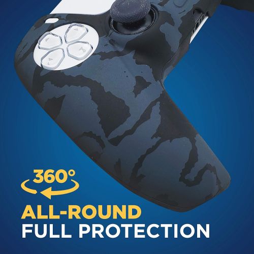  [아마존베스트]ORCHKID PS5 Silicone Gel Grip Controller Cover Skin Protector (ps5 Grey Camo) Compatible for Sony Playstation 5, Compatible for Playstation 5 Accessories, Wireless Controller Protector Cov