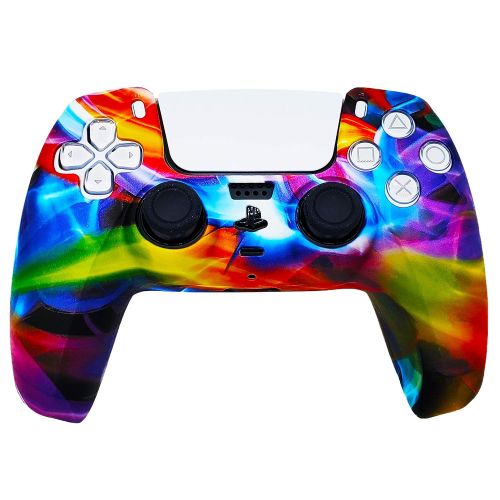  [아마존베스트]ORCHKID PS5 Silicone Gel Grip Controller Cover Skin Protector (ps5 Force) Compatible for Sony Playstation 5, Compatible for Playstation 5 Accessories, Wireless Controller Protector Covers,