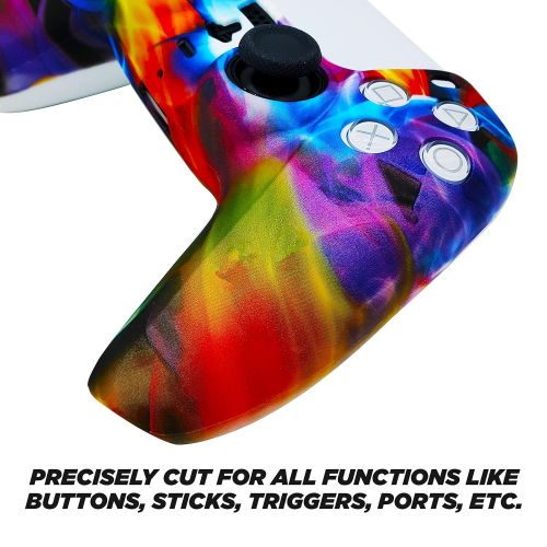  [아마존베스트]ORCHKID PS5 Silicone Gel Grip Controller Cover Skin Protector (ps5 Force) Compatible for Sony Playstation 5, Compatible for Playstation 5 Accessories, Wireless Controller Protector Covers,