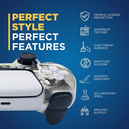  [아마존베스트]ORCHKID PS5 Silicone Gel Grip Controller Cover Skin Protector (ps5 Money) Compatible for Sony Playstation 5, Compatible for Playstation 5 Accessories, Wireless Controller Protector Covers,