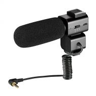 Ordro CM520 On-Camera Camcorder Microphone (for Vlogging, YouTube, Live Streaming, DSLR Nikon/Canon DV Sound Recording)-Black
