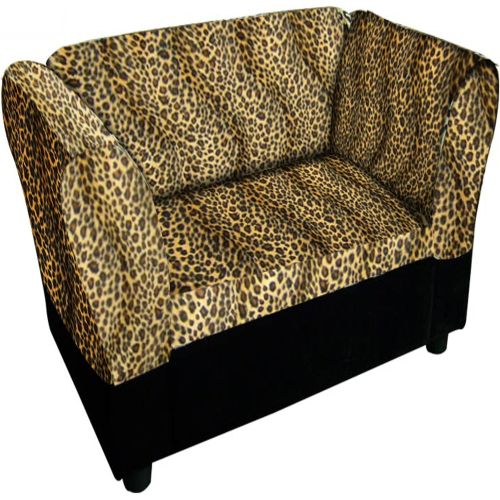  ORE International Leopard Print Sofa Bed with Storage Pet Bed, 16.75